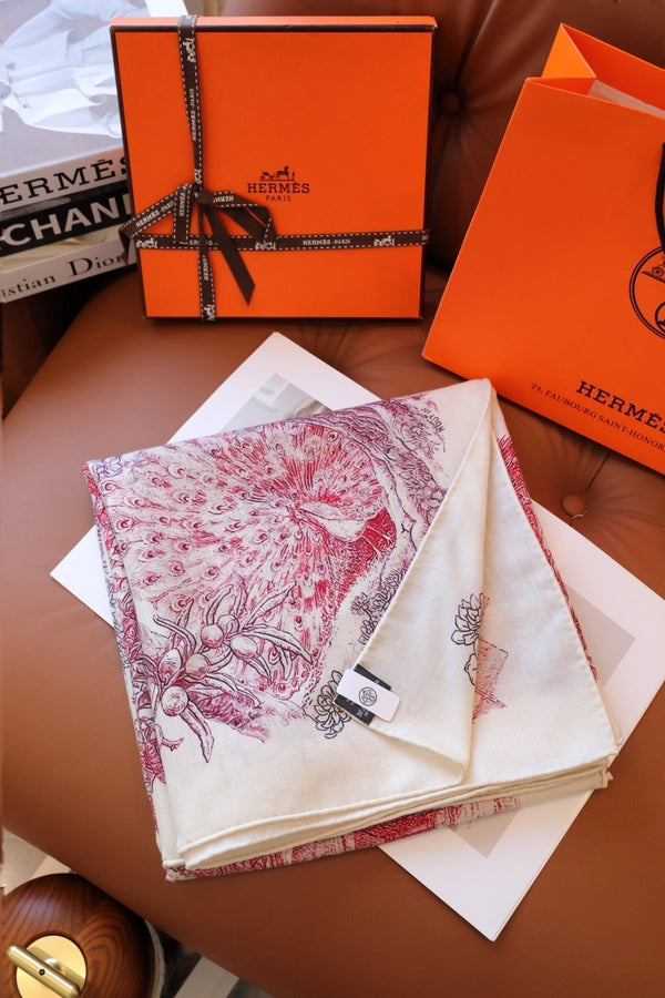 SCARF 140 IN ROSE PINK SILK