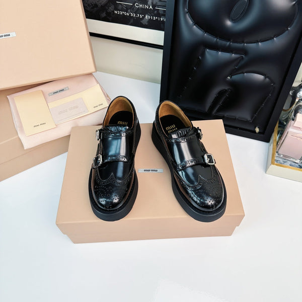 Church's X Miu Loafers Classic Black Calfskin