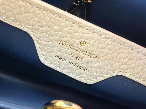 CAPUCINES BB 27CM BLU SCURO PELLE TAURILLON