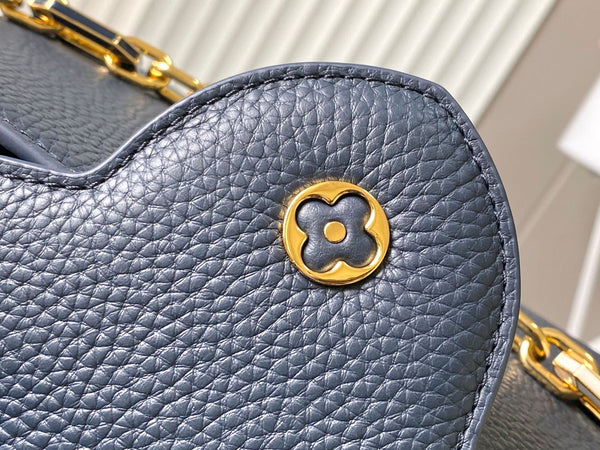 CAPUCINES BB 27CM BLU SCURO PELLE TAURILLON