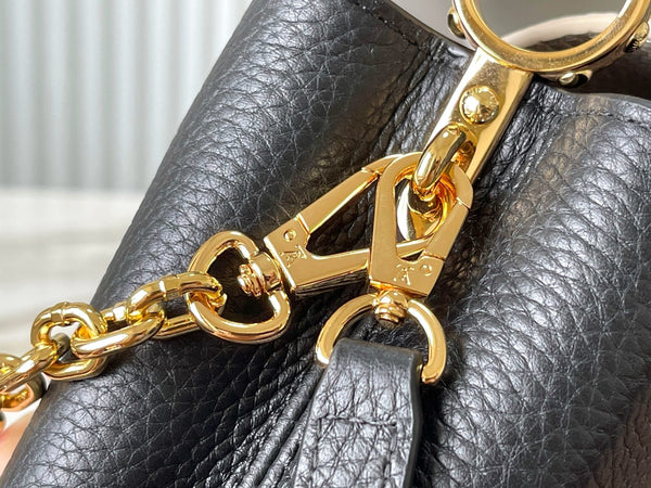 CAPUCINES MINI 21 IN NERO MIX BIANCO TAURILLON ORO HARDWARE