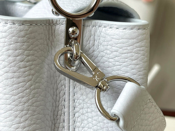 CAPUCINES MINI 21 IN GRIGIO CROMATO CON FERRAMENTA IN ARGENTO TAURILLON