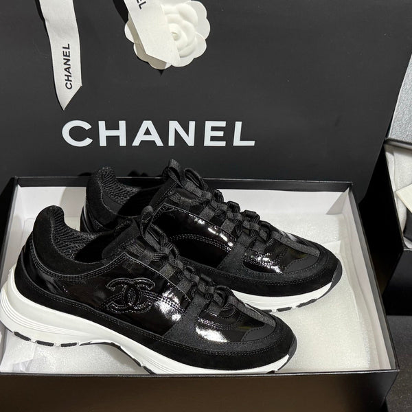 CC 25A Trainers Black Laminated Calfskin And Suede Calfskin 352121