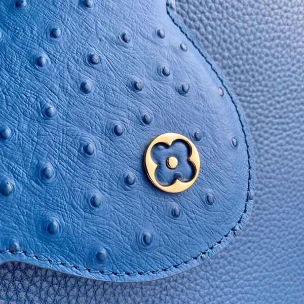 CAPUCINES BB 27 COBALT BLUE TAURILLON MOP GOLD HARDWARE