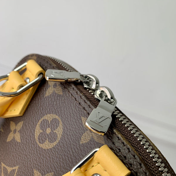 alma nano 18 monogram canvas vitello giallo 