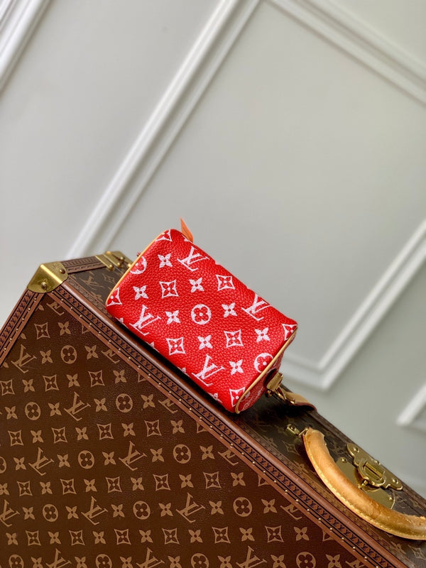 speedy p9 bandouliere 18cm red calfskin