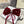 CRIMSON RED VELVET HAIR CLIP WITH BOW AND CRYSTAL 412470