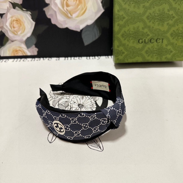 HEADBAND IN SPACE CADET MIX WHITE MONOGRAM CANVAS 423617