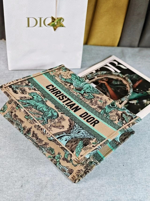 medium dioriviera book tote 36 tiffany blue tiger embroidery canvas