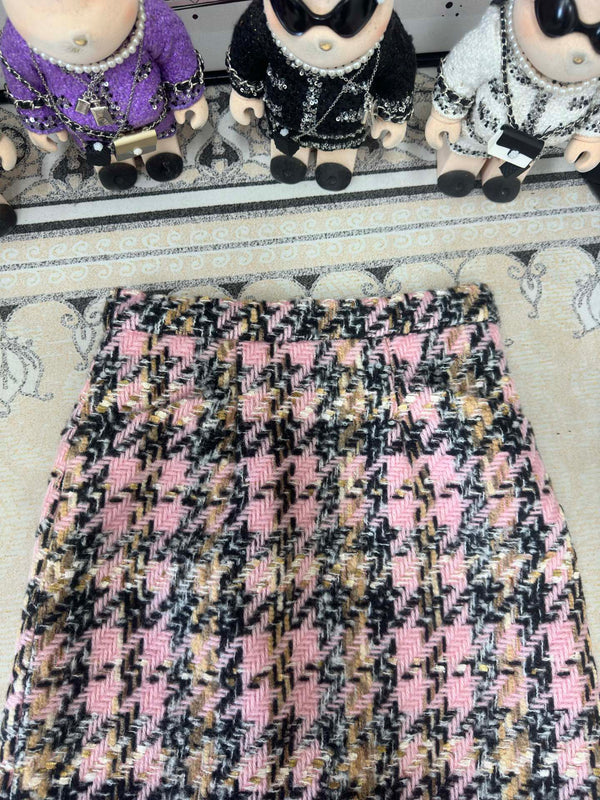 CC Tweed Set Pink Black Wool Mohair 251949