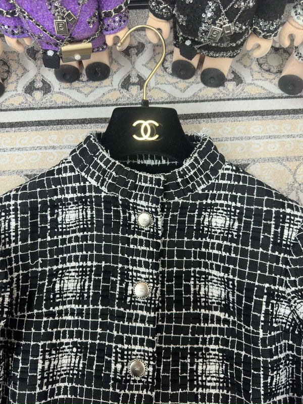 CC 25 Tweed Jacket Black Polyamide Cotton 251893