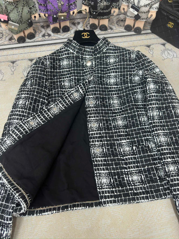CC 25 Tweed Jacket Black Polyamide Cotton 251893