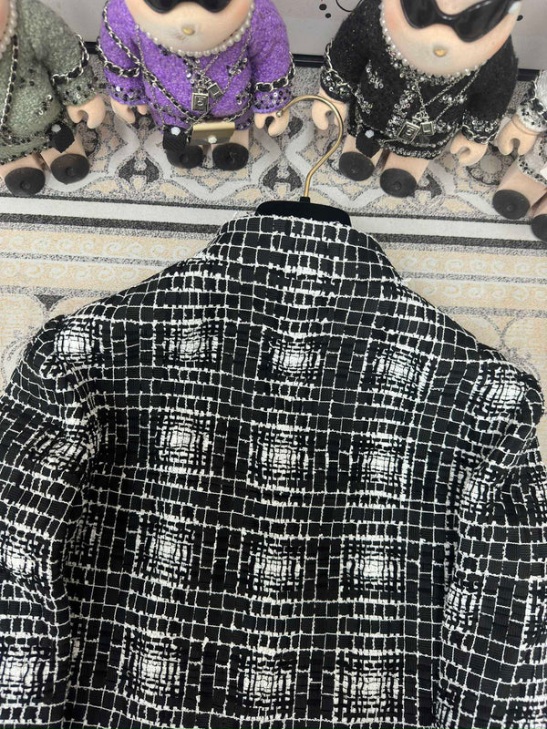 CC 25 Tweed Jacket Black Polyamide Cotton 251893