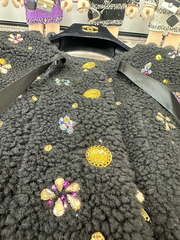 CC 25 Tweed Jacket Butterfly Black Laine Wool Polyester 251958