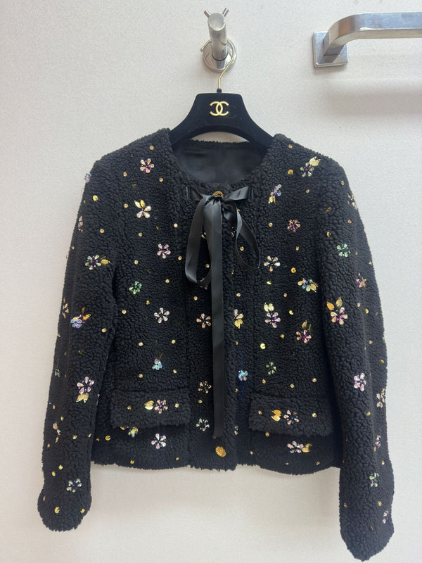 CC 25 Tweed Jacket Butterfly Black Laine Wool Polyester 251958