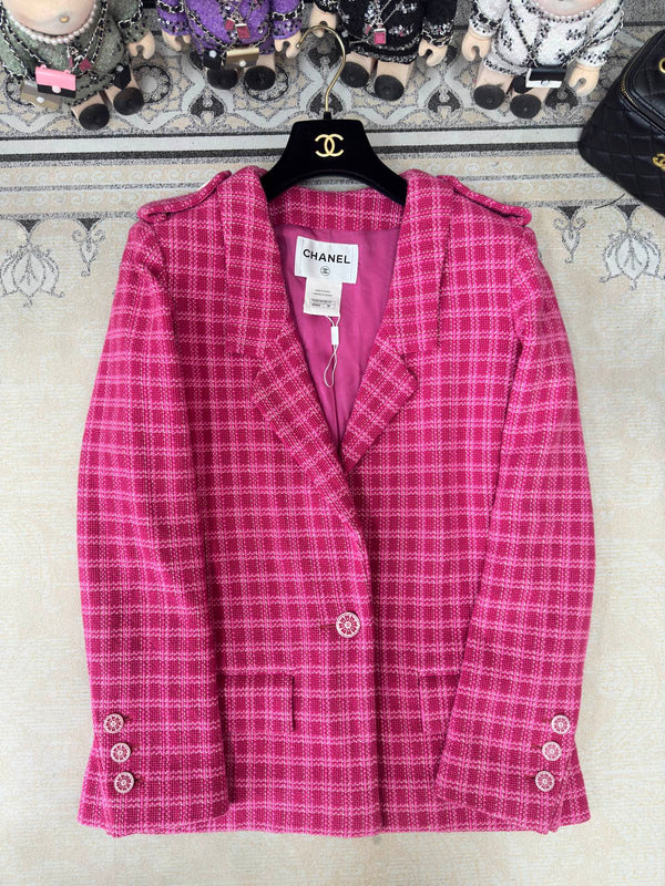 CC Tweed Jacket Dack Pink Cotton 251875