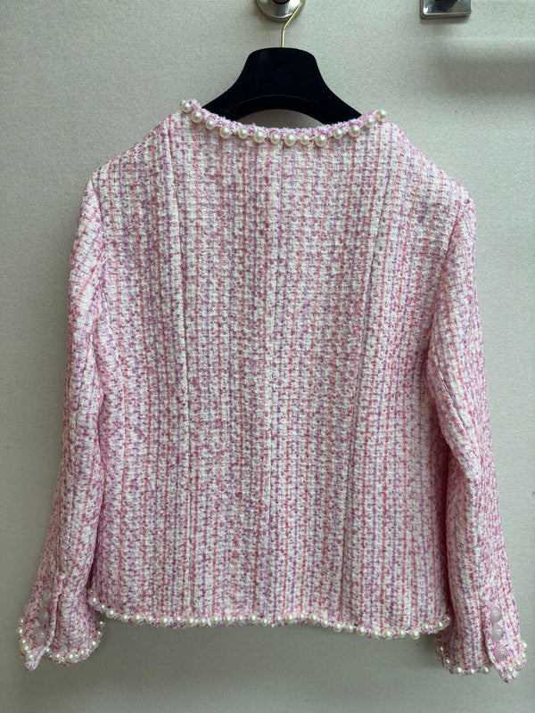 CC Tweed Jacket Pink Cotton Wool 251906