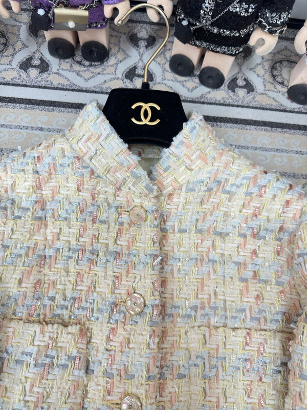 CC Jacket Pink Blue Cotton Polyamide 237357