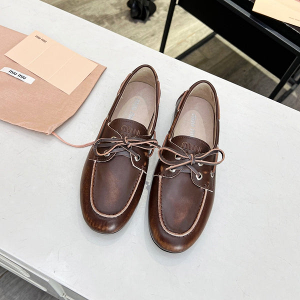 miu loafer sienna calfskin