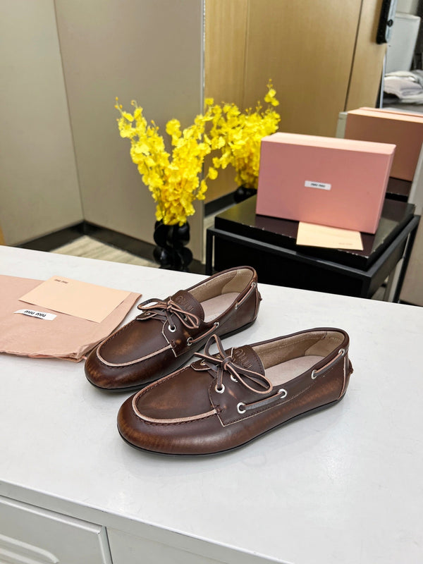 miu loafer sienna calfskin