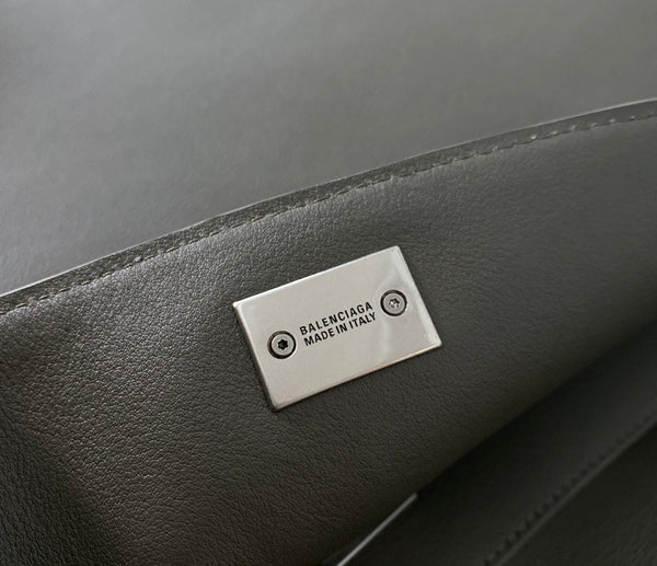 RODEO LARGE BAG 40 IN KHAKI GREEN SMOOTH CALFSKIN SILVER HARDWARE