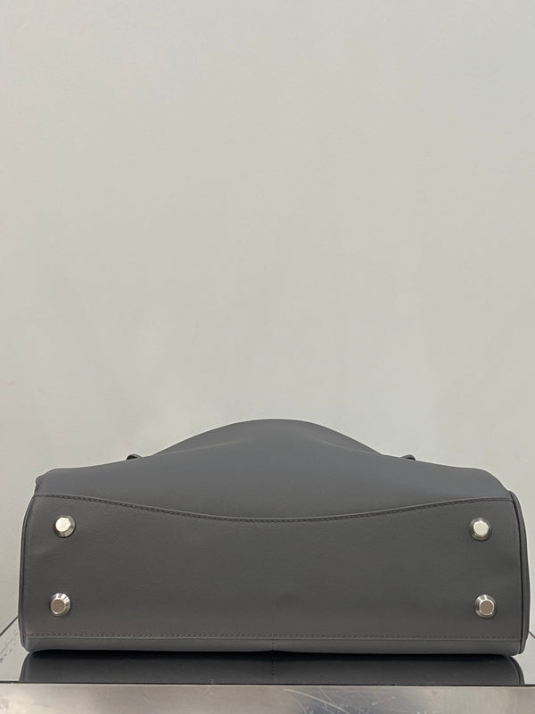 RODEO MEDIUM BAG 35 IN GREY SMOOTH CALFSKIN SILVER HARDWARE