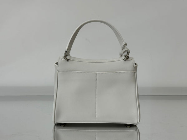 RODEO MINI BAG 22 IN WHITE SMOOTH CALFSKIN SILVER HARDWARE