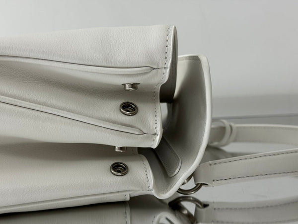 RODEO SMALL BAG 29 IN WHITE SMOOTH CALFSKIN SILVER HARDWARE