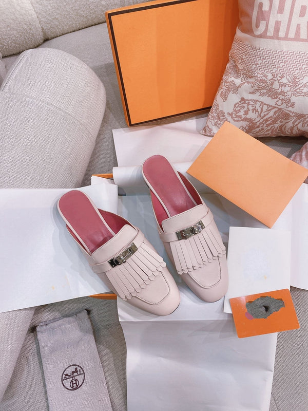 OZ Mule con frange rosa chiaro