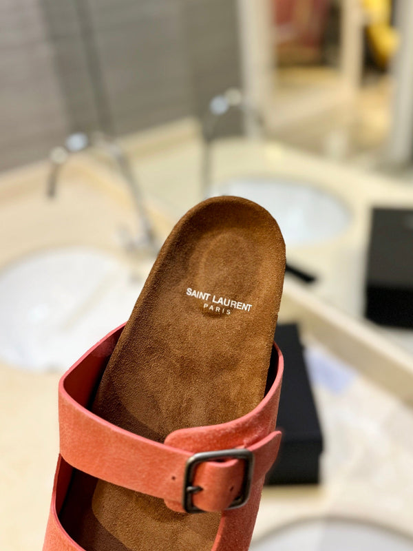 SL Sandalo Piatto Donna Marrone Rosa Seude