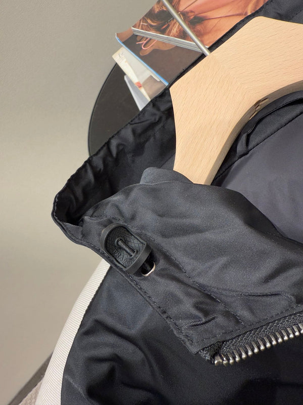 Prada 25 Hooded Jacket Black Polyamide