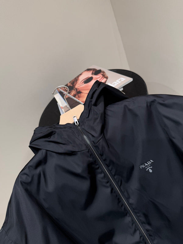 Prada 25 Hooded Jacket Black Polyamide