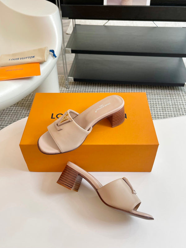lv capri mule 45mm beige calfskin