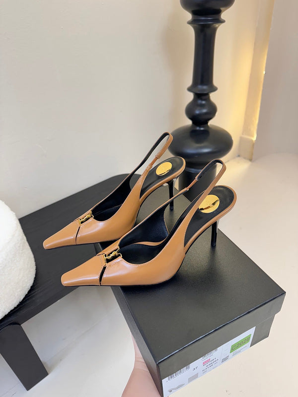 YSL Pointed Toe Slingback 85mm Calfskin