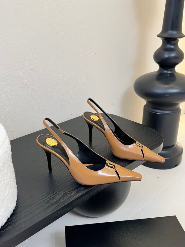 YSL Pointed Toe Slingback 85mm Calfskin