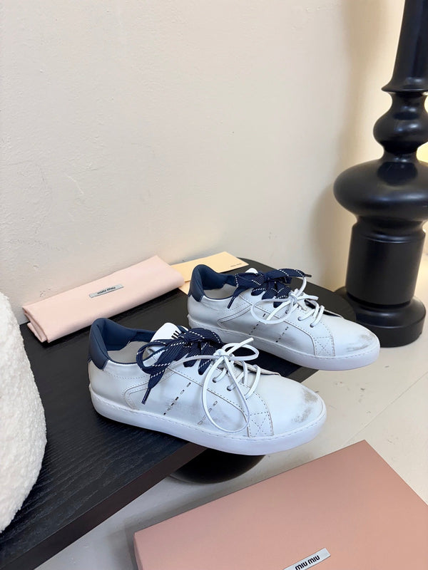 Miu 25C Sneakers White mix Night Blue Leather 235745