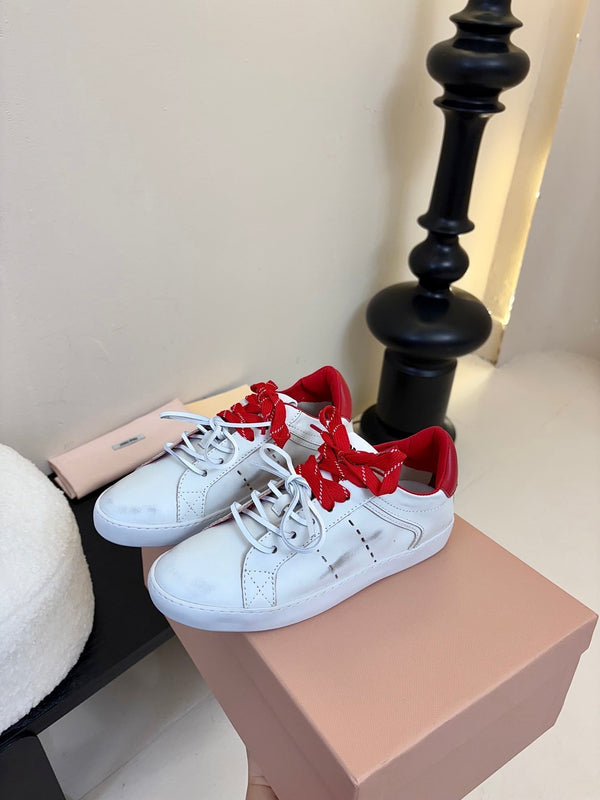 Miu 25C Sneakers White mix Red Leather 235746