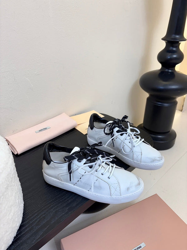 Miu 25C Sneakers White mix Black Leather 235749