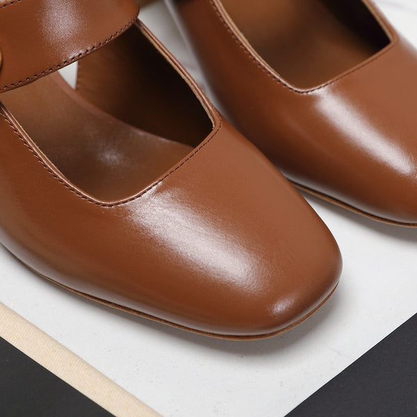 The Bold Edition Vlogo Slingback 65 Deep Mouth Half Drag Heels Marrone Pelle di vitello