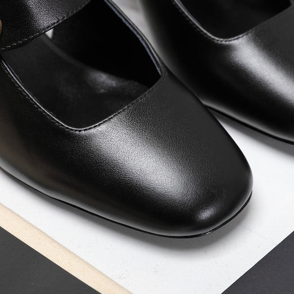 The Bold Edition Vlogo Slingback 65 Deep Mouth Half Drag Heels Nero Pelle di vitello