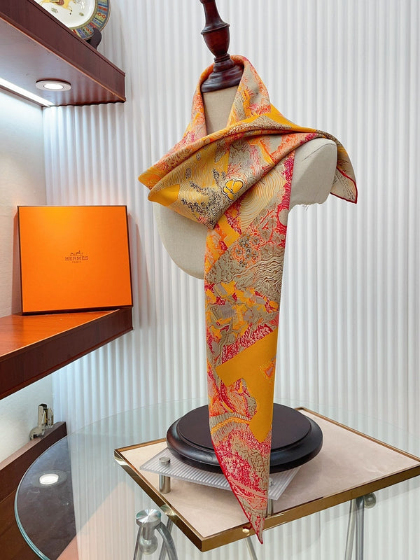 Eleftheria Scarf 90 CM In Colorful Silk Twill 193833