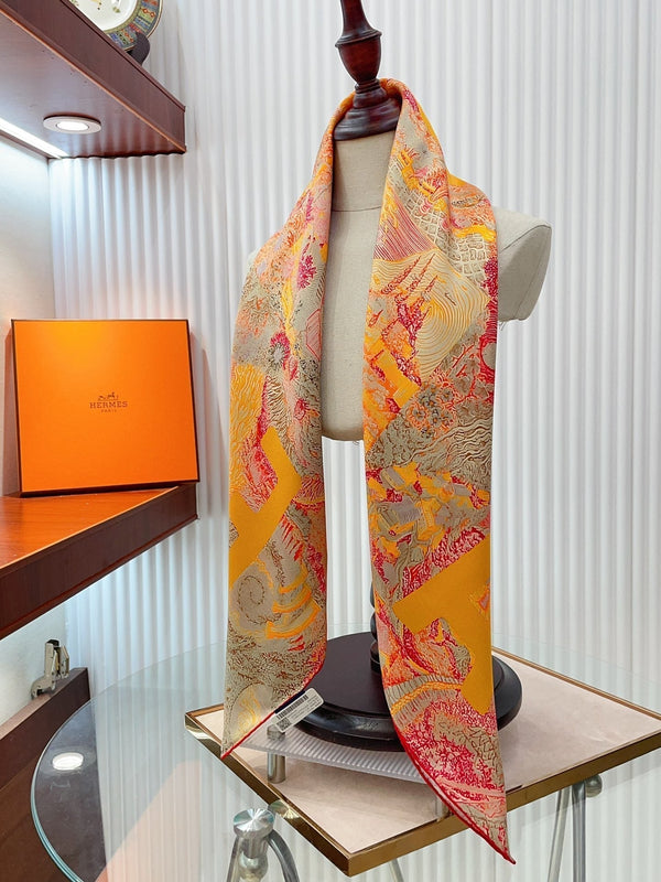 Eleftheria Scarf 90 CM In Colorful Silk Twill 193833