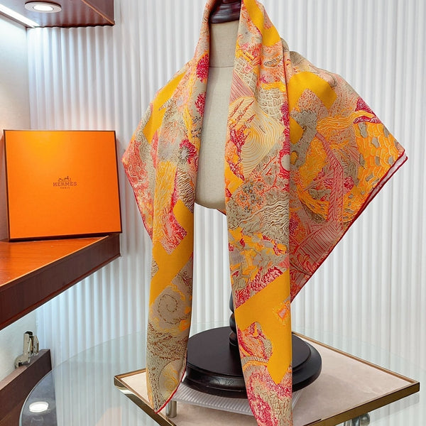 Eleftheria Scarf 90 CM In Colorful Silk Twill 193833