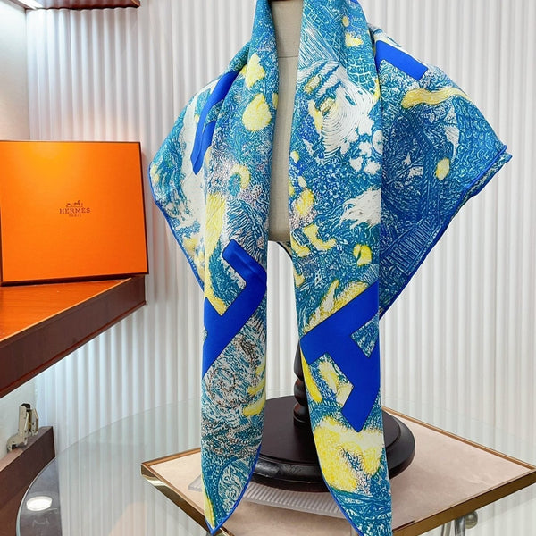 Eleftheria Scarf 90 CM In Colorful Silk Twill  193834