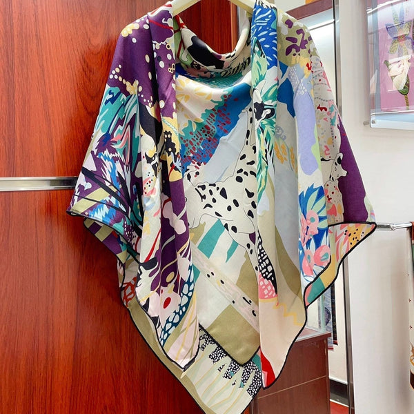 En Liberte ! Scarf 140 CM In Colorful Cashmere And Silk 198587