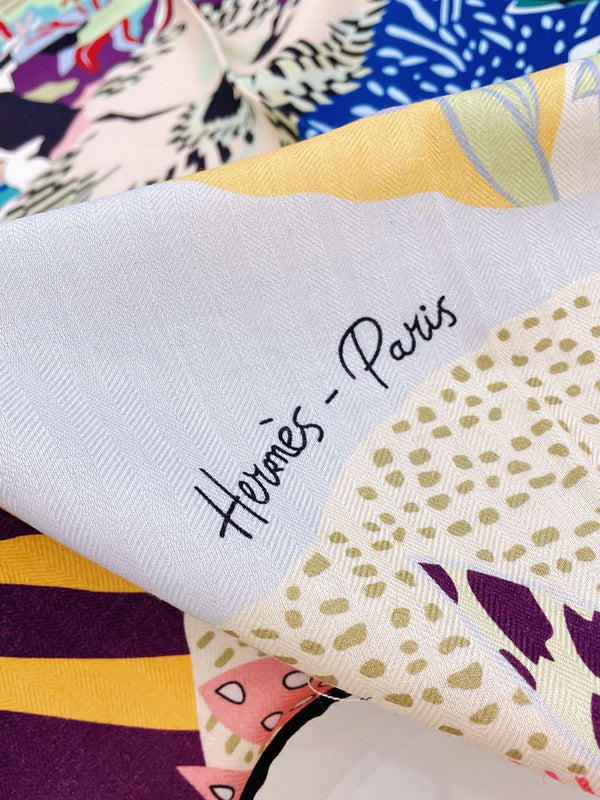 En Liberte ! Scarf 140 CM In Colorful Cashmere And Silk 198587