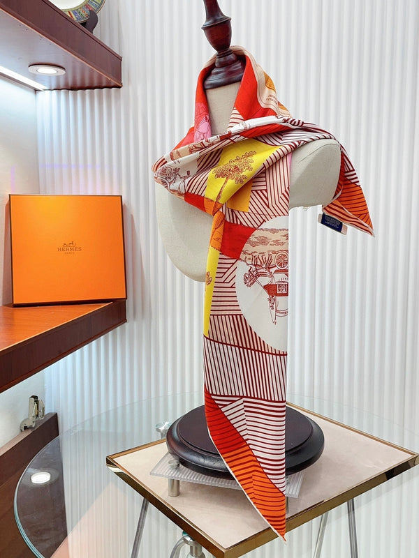 Jeu Des Omnibus Remix Scarf 90 CM In Colorful Silk Twill  211110