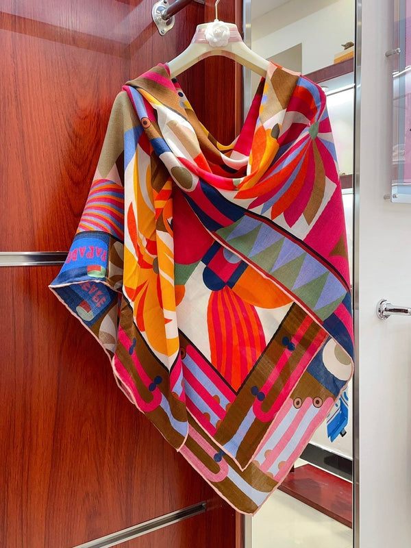 Parade en Fanfare Scarf 140 CM In Colorful Cashmere And Silk 221520
