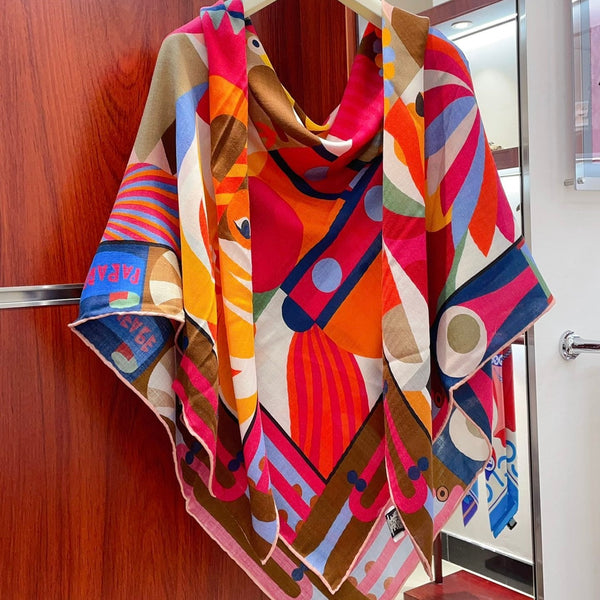 Parade en Fanfare Scarf 140 CM In Colorful Cashmere And Silk 221520