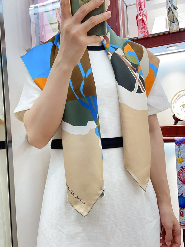 Scarf 90 CM In Colorful Silk Twill 233121